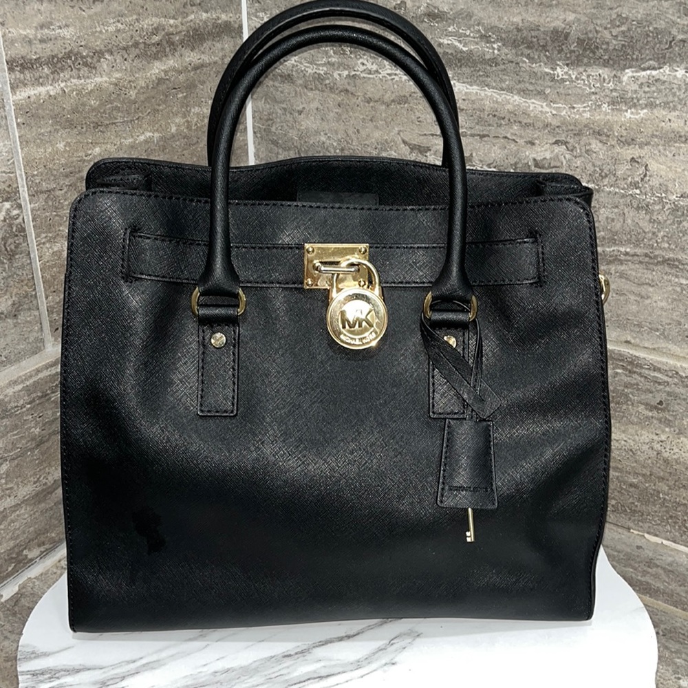 • Black Michael Kors Hamilton Leather Tote - Picture 6 of 17